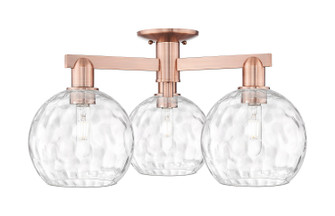 Arcadia Three Light Semi-Flush Mount in Antique Copper (405|716-3F-AC-G1215-8)