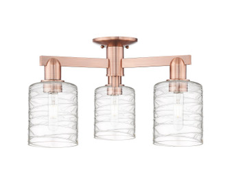 Arcadia Three Light Semi-Flush Mount in Antique Copper (405|716-3F-AC-G1113)