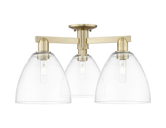 Arcadia Three Light Semi-Flush Mount in Antique Brass (405|716-3F-AB-GBD-92)
