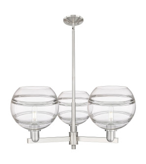Arcadia Three Light Pendant in Satin Nickel (405|716-3CR-SN-G556-10CL)