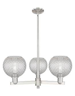 Arcadia Three Light Pendant in Satin Nickel (405|716-3CR-SN-G122C-8CL)