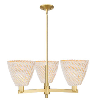 Arcadia Three Light Pendant in Satin Gold (405|716-3CR-SG-NBD-9-NAT)