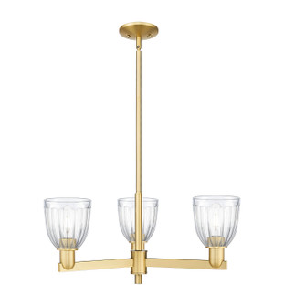 Arcadia Three Light Pendant in Satin Gold (405|716-3CR-SG-G442)
