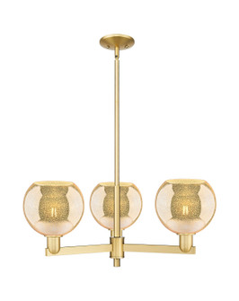 Arcadia Three Light Pendant in Satin Gold (405|716-3CR-SG-G128-8)