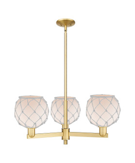 Arcadia Three Light Pendant in Satin Gold (405|716-3CR-SG-G121-8RW)
