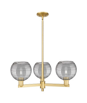Arcadia Three Light Pendant in Satin Gold (405|716-3CR-SG-G1213-8SM)