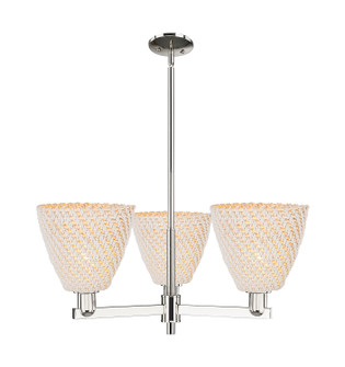 Arcadia Three Light Pendant in Polished Nickel (405|716-3CR-PN-NBD-9-NAT)