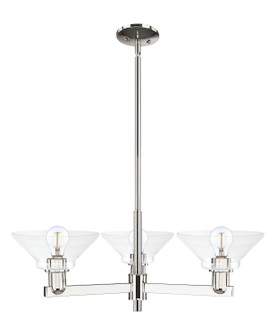 Arcadia Three Light Pendant in Polished Nickel (405|716-3CR-PN-G132)