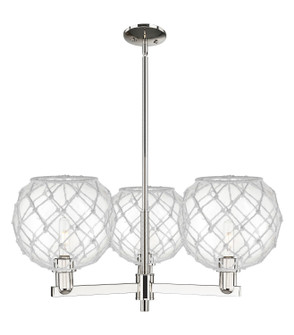 Arcadia Three Light Pendant in Polished Nickel (405|716-3CR-PN-G122-10RW)