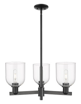 Arcadia Three Light Pendant in Matte Black (405|716-3CR-BK-G558-6CL)