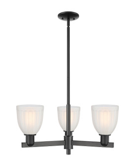 Arcadia Three Light Pendant in Matte Black (405|716-3CR-BK-G441)