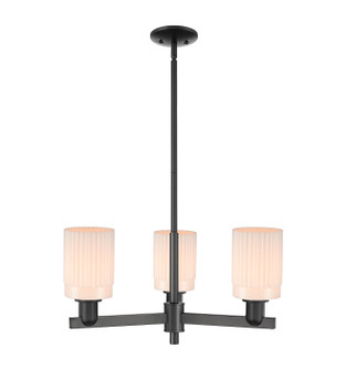 Arcadia Three Light Pendant in Matte Black (405|716-3CR-BK-G341)