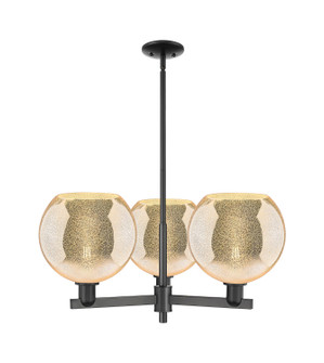 Arcadia Three Light Pendant in Matte Black (405|716-3CR-BK-G128-10)
