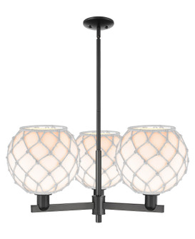 Arcadia Three Light Pendant in Matte Black (405|716-3CR-BK-G121-10RW)