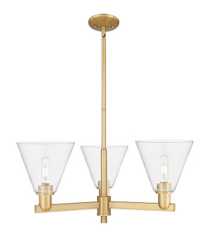 Arcadia Three Light Pendant in Brushed Brass (405|716-3CR-BB-GBC-82)