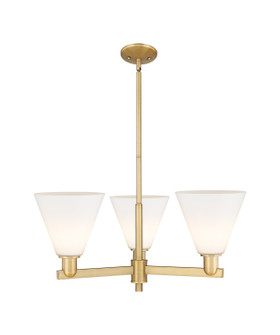 Arcadia Three Light Pendant in Brushed Brass (405|716-3CR-BB-GBC-81)