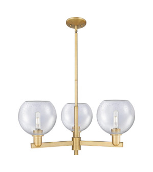 Arcadia Three Light Pendant in Brushed Brass (405|716-3CR-BB-G124-8)