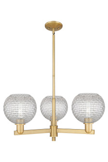 Arcadia Three Light Pendant in Brushed Brass (405|716-3CR-BB-G122C-8CL)