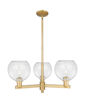 Arcadia Three Light Pendant in Brushed Brass (405|716-3CR-BB-G122-8)