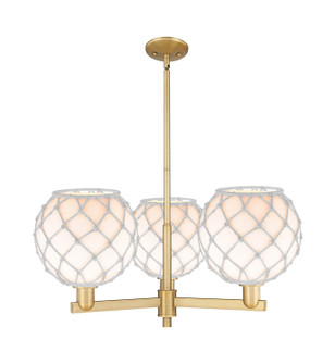 Arcadia Three Light Pendant in Brushed Brass (405|716-3CR-BB-G121-10RW)