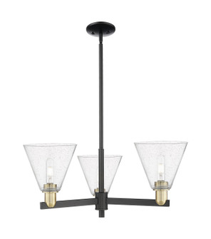 Arcadia Three Light Pendant in Black Antique Brass (405|716-3CR-BAB-GBC-84)