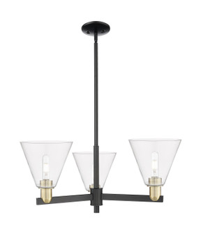 Arcadia Three Light Pendant in Black Antique Brass (405|716-3CR-BAB-GBC-82)