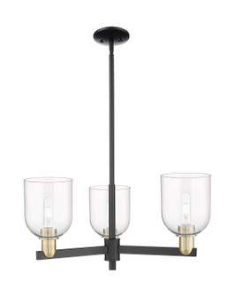Arcadia Three Light Pendant in Black Antique Brass (405|716-3CR-BAB-G558-6CL)