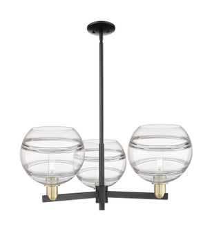 Arcadia Three Light Pendant in Black Antique Brass (405|716-3CR-BAB-G556-10CL)