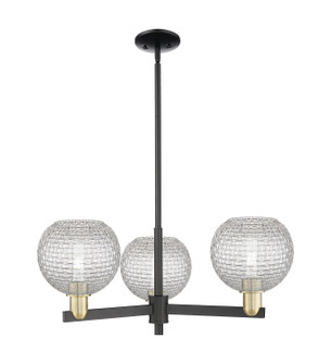 Arcadia Three Light Pendant in Black Antique Brass (405|716-3CR-BAB-G122C-8CL)
