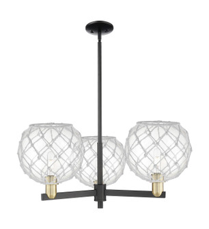 Arcadia Three Light Pendant in Black Antique Brass (405|716-3CR-BAB-G122-10RW)