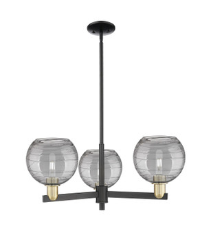 Arcadia Three Light Pendant in Black Antique Brass (405|716-3CR-BAB-G1213-8SM)