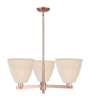 Arcadia Three Light Pendant in Antique Copper (405|716-3CR-AC-NBD-9-NAT)
