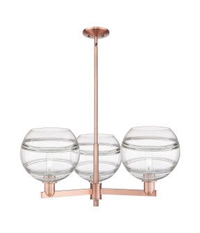 Arcadia Three Light Pendant in Antique Copper (405|716-3CR-AC-G556-10CL)