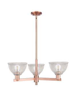 Arcadia Three Light Pendant in Antique Copper (405|716-3CR-AC-G422)