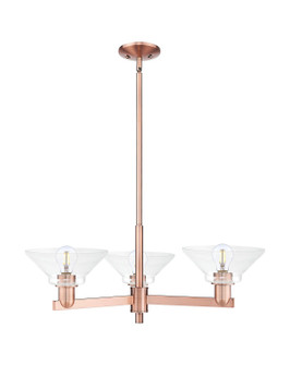Arcadia Three Light Pendant in Antique Copper (405|716-3CR-AC-G132)