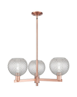 Arcadia Three Light Pendant in Antique Copper (405|716-3CR-AC-G122C-8CL)