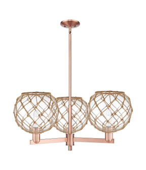 Arcadia Three Light Pendant in Antique Copper (405|716-3CR-AC-G122-10RB)