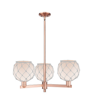 Arcadia Three Light Pendant in Antique Copper (405|716-3CR-AC-G121-8RW)