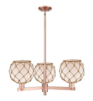 Arcadia Three Light Pendant in Antique Copper (405|716-3CR-AC-G121-8RB)