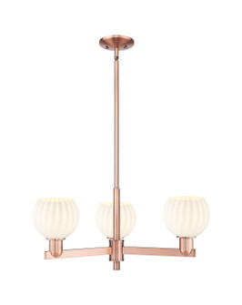 Arcadia Three Light Pendant in Antique Copper (405|716-3CR-AC-G1217-6WV)