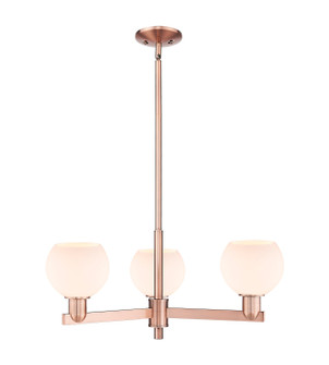 Arcadia Three Light Pendant in Antique Copper (405|716-3CR-AC-G121-6)