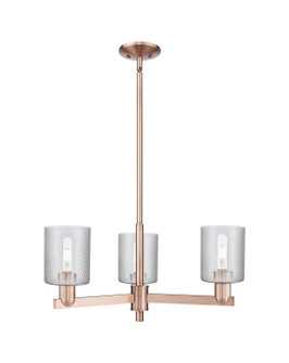 Arcadia Three Light Pendant in Antique Copper (405|716-3CR-AC-G112)