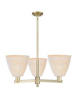 Arcadia Three Light Pendant in Antique Brass (405|716-3CR-AB-NBD-9-NAT)