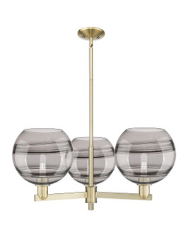 Arcadia Three Light Pendant in Antique Brass (405|716-3CR-AB-G556-10SM)