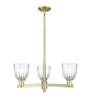 Arcadia Three Light Pendant in Antique Brass (405|716-3CR-AB-G442)