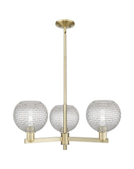 Arcadia Three Light Pendant in Antique Brass (405|716-3CR-AB-G122C-8CL)