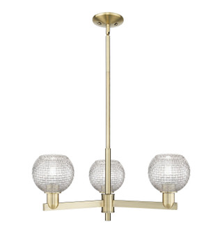 Arcadia Three Light Pendant in Antique Brass (405|716-3CR-AB-G122C-6CL)