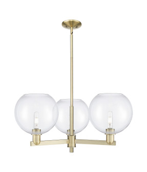 Arcadia Three Light Pendant in Antique Brass (405|716-3CR-AB-G122-10)