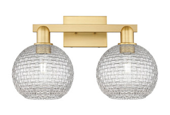 Arcadia Two Light Bath Vanity in Satin Gold (405|716-2W-SG-G122C-8CL)