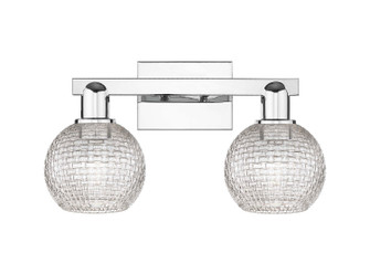 Arcadia Two Light Bath Vanity in Polished Chrome (405|716-2W-PC-G122C-6CL)